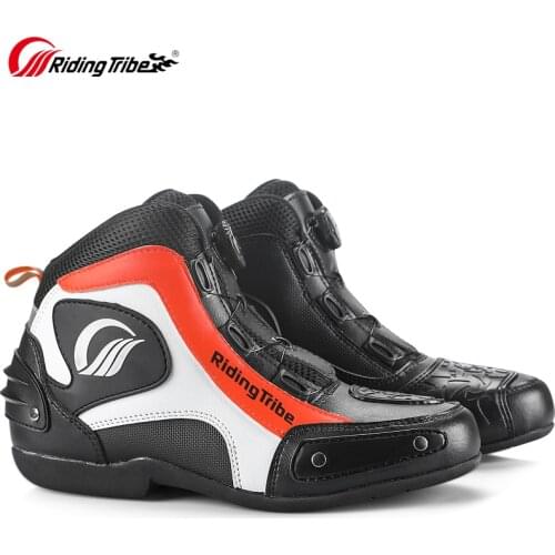 Motorcycle Boots Microfiber Leather Anti-skid Anti Collision Motocross Off-Road Dirt bike Riding Boot Breathable Shoes A015
