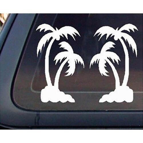 SET of 2 Palm Hawaiian Tree window Decal Sticker Car Laptop stickers 15cm