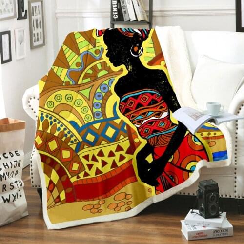 2020 NEW Egyptian Characters Blanket 3D Print Sherpa Blanket on Bed Kids Girl Flower Home Textiles Dreamlike Style 01
