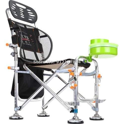 New Large Thickened Fishing Chair Multifunctional All Terrain Fishing Chair Folding Fishing Chair Lifting Fishing Chair Stool