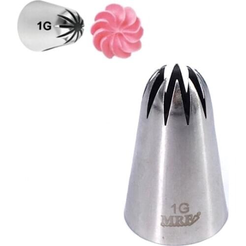 Wholesale 10 pcs/lot 1G Drop Flower Tips Decorating Nozzle Icing Tube Pastry Tips Fondant Cake Decorating Sugarcraft Tools