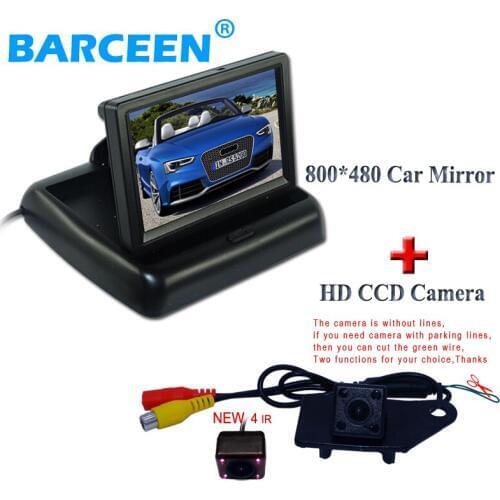 Parking Kit + 4.3" TFT LCD Display Car Rear View Monitor + 4IR RearView Reversing Backup Camera For Mitsubishi ASX 2011-2014