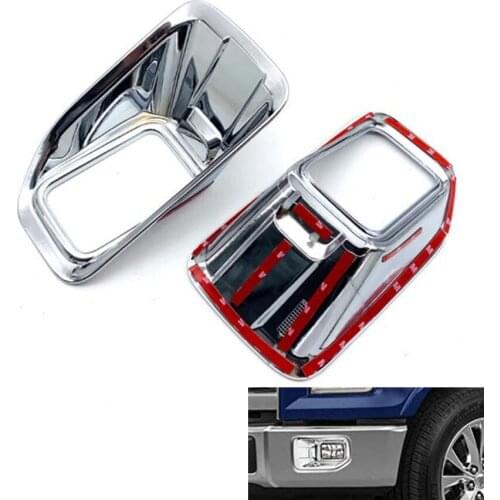 Front Bumper Fog Light Cover Trim For Ford F-150 F150 Chrome 2015-2017 XLT