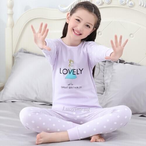 Teenage Girls Pajamas New Autumn Long sleeve Childrens Clothing Boys Sleepwear Cotton Pyjamas Sets For Kids 9 10 12 14 16 Years