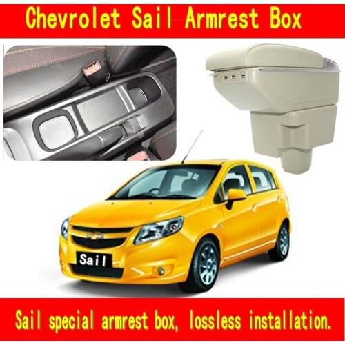 For chevrolet Sail armrest center Storage box 3color with cup winner ashtray interior car-styling accessory 2010-2014