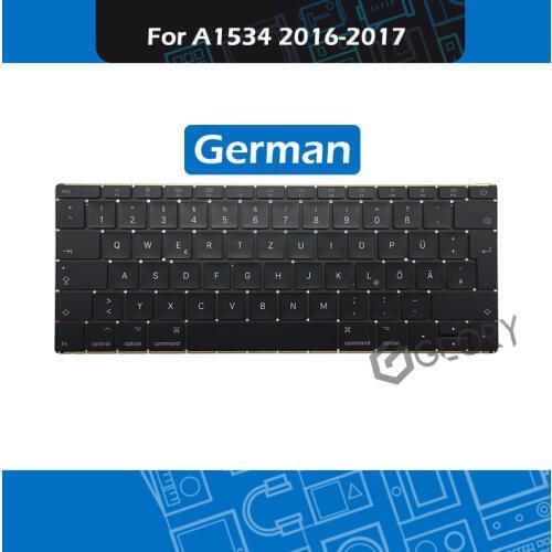 Full New A1534 Keyboard German Layout For Macbook Retina 12" A1534 DE keyboard Replacement Early 2016 Mid 2017