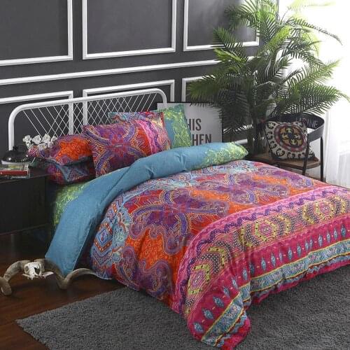2020 Hot Bohemian style comforter bedding set printing bed set duvet cover sets Queen King Quilt Cover Pillow cases Home Textile