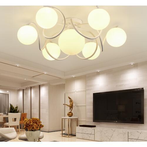 American style simple modern ceiling lights creative room dining room /restaurant bedroom light 4/7head E27 led Glass lamp CL523