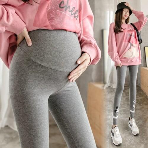 Spring And Autumn Maternity Legging Letter Printing Pregnant Women Underpants Large Size High Elastic 2021 Fashion