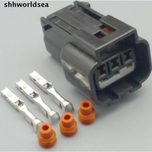 Shhworldsea 4/10/50/100sets 3 pin way 1.5MM car waterproof electrical connector plug auto wire connector