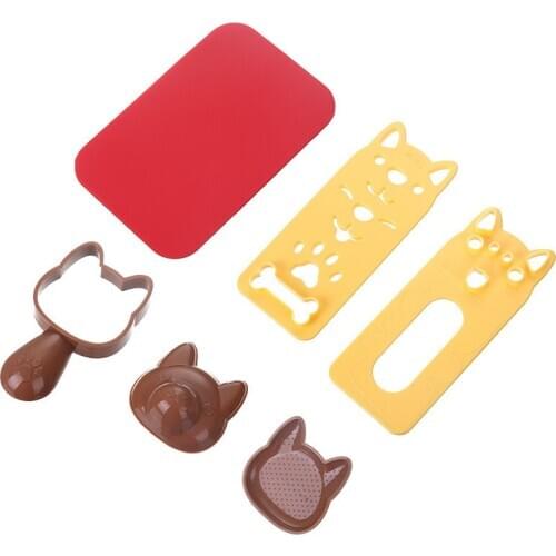 DIY Cute Puppy Rice Ball Animal Mold Sushi Children Lunch Rice Ball Abrasive Sushi Mold DIY Household Kitchen Tools