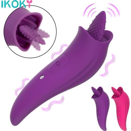 G Spot Clitoral Stimulator Vaginal Massager Sex Machines Tongue Licking 8 Modes Sex Toy for Women Female Masturbator Silicone