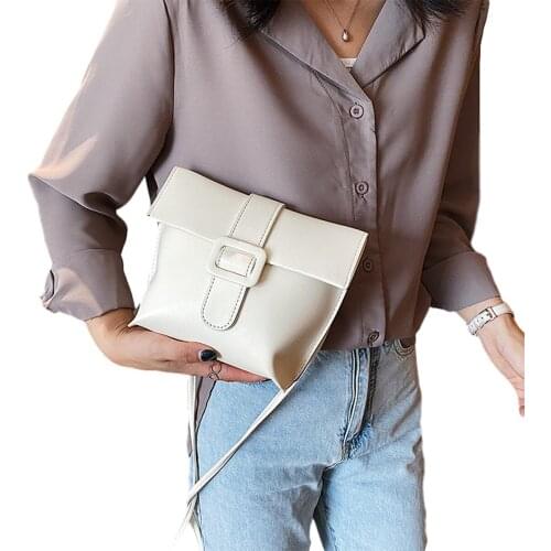 PU Leather Bucket Bag for Women Bohemian Beach Travel Fashion Messenger Crossbody Bags Female Solid Color New Fashion Handbag