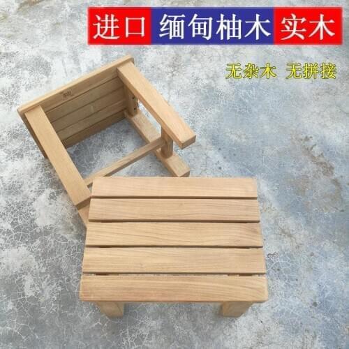 Bathroom Solid Wood Stool, Childrens Low Stool, Elderly Non-slip Bath, Foot Washing Bench, Balcony Shoe Changing Mat