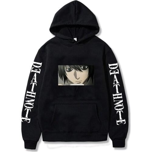 Japanese Anime Death Note Hoodies Men Kawaii Winter Warm Hoody Funny Cartoon Streetwear Harajuku Unisex Sweatshirts Clothes 300