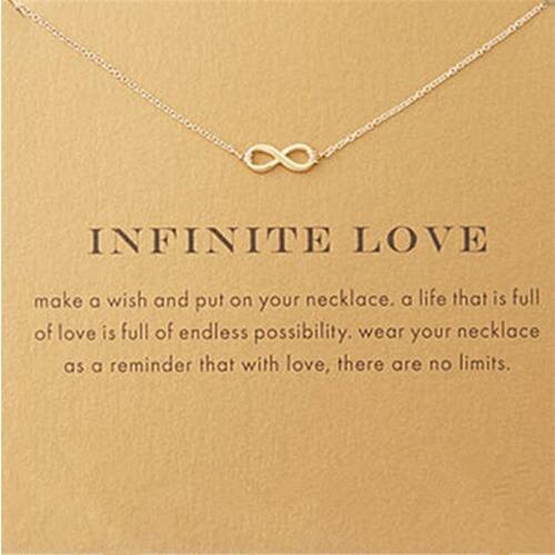Trendy Simple Infinity Symbol Choker Necklace For Women Gold Color Collar Collier femme Statement jewelry Valentines Day Gifts