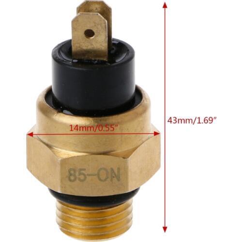 85 Degree Temperature Radiator Fan For Engine Parts Water Sensor 2/4 Stroke M14 X 1.5 2 Pins