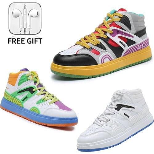 Fashion Casual Mens Sneakers Outdoor Running Shoes Couple Mesh Breathable Lightweight High-top Flats Sports Shoes Size 35-44