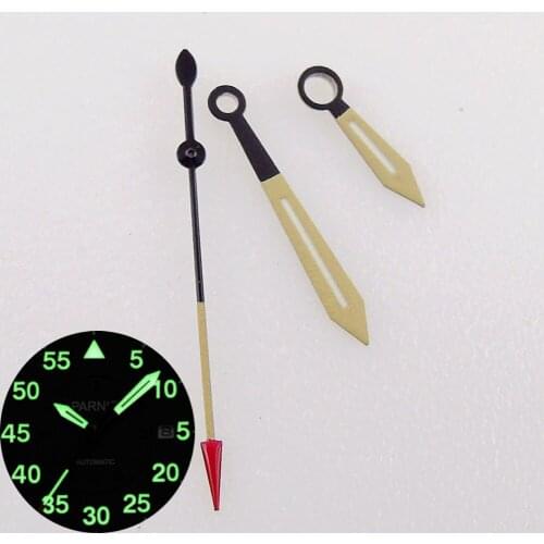 Green Lume Watch Hands For Miyota 8215 821A 8205 Mingzhu/DG 2813 Automatic Movement 16.5 mm x 12 mm x 8 mm