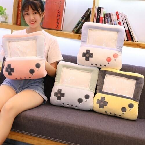 Winter Cute Visible Cushion for Games Console Cell Phone Mobile Phone Play Soft Plush Stuffed Toy Hand Warming and Protection