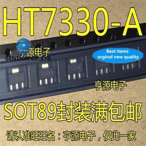 100Pcs HT7330 HT7330-A HT7330-1 SOT89 Three terminal voltage regulator chip in stock 100% new and original