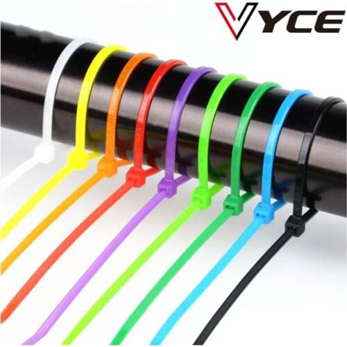 VYCE 100PCS Colorful 3*150mm width 2.5mm Factory Standard Self-locking Plastic Nylon Cable Ties,Wire Zip Tie