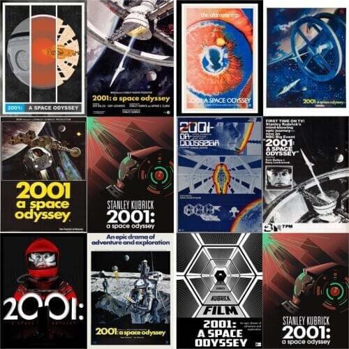 2001 A Space Odyssey Posters Movie Wall Stickers Glossy Paper Prints Home Decoration Livingroom Bedroom Bar free shipping