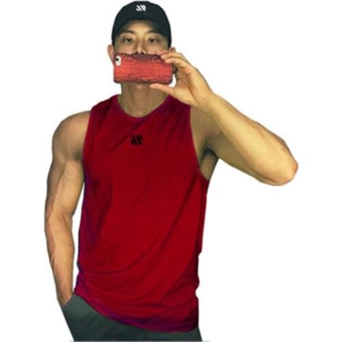 2021 Mens fitness gyms Tank top men Fitness sleeveless shirt Male mesh breathable Sports vest Undershirt Gyms Running vest men