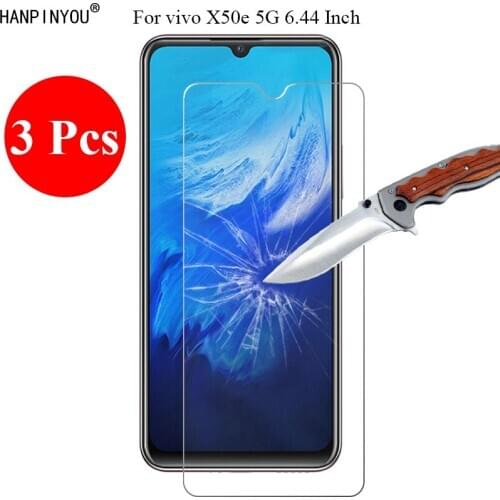 3 Pcs/Lot 9H 2.5D Tempered Glass Screen Protector For vivo X50e 5G 6.44" Protective Film + Clean Tools