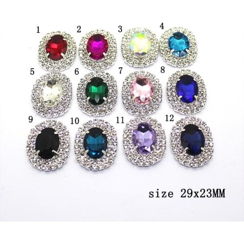 5pcs/lot 29x23MM Rhinestone Craft, Glass EmbelliShment, Sparkling, Suitable for DIY Decoration Costume Wedding Decoration