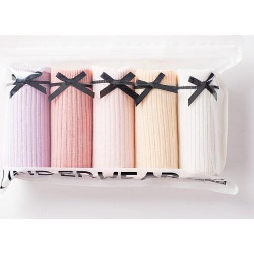 5PCS/Lot Ladies Cotton Briefs Plus Size Underwear Women Knickers Intimates Sexy Lingerie For Female