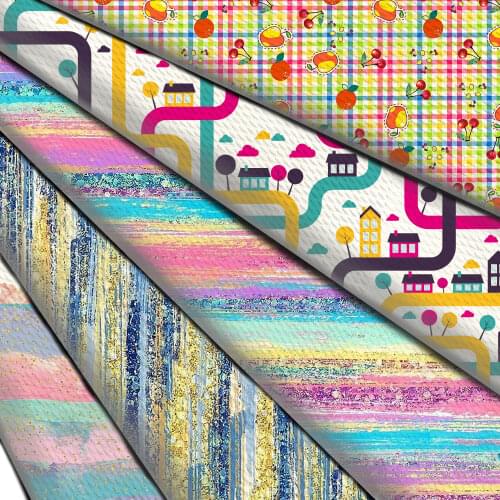 50*145cm Gradient Color Stripe Bubble Bullet Fabric Lattice Dots Spot Liverpool Fabric for Sewing Needlework DIY Cloth