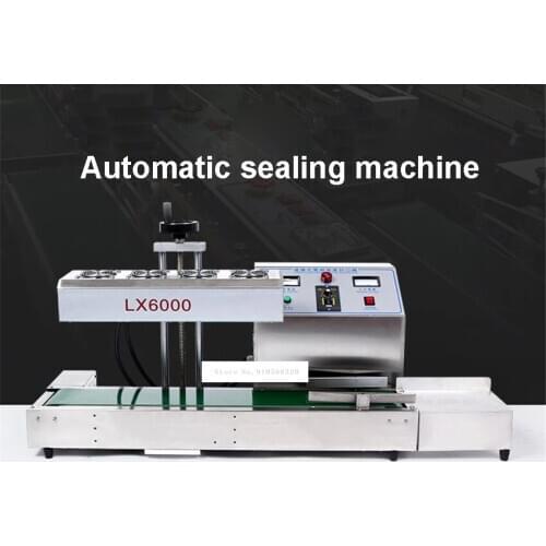 New LX6000 Automatic Continuous Sealer Electromagnetic Induction Sealing Machine Aluminum Foil Bottle Sealing Machine 110V/220V