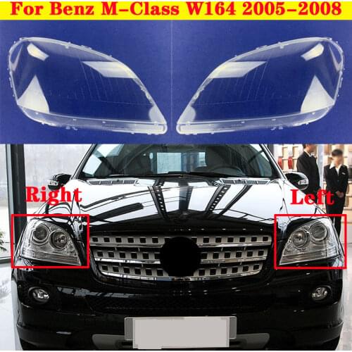 Car Light Caps Transparent Lampshade Front Headlight Cover Glass Lens Shell Cover For Benz ML W164 ML350 ML500 2005-2008