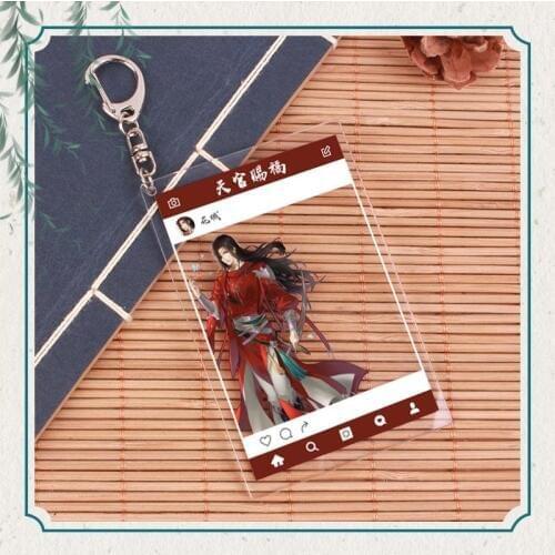 Anime Tian Guan Ci Fu mo dao zu shi keychain fate acrylic key chain cute cartoon Pendant Keychain jewelry gift llaveros