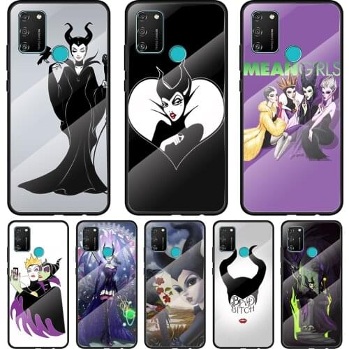 The Witch Maleficent Tempered Glass Cover For Honor 30 20 10 9X 8X Pro Plus Lite Silicone Phone Case Coque