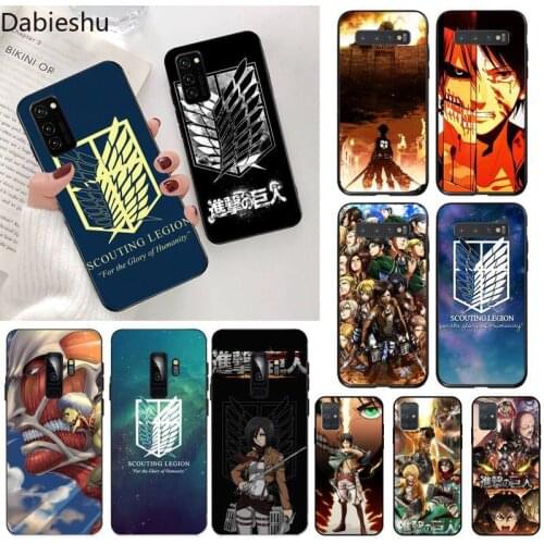 Anime Japanese attack on Titan Luxury Phone Case for Samsung S20 plus Ultra S6 S7 edge S8 S9 plus S10 5G lite 2020