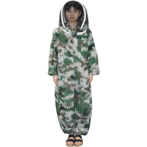 Desert camouflage one piece anti bee suit space hat detachable breathable anti poison and anti sting protective clothing bee