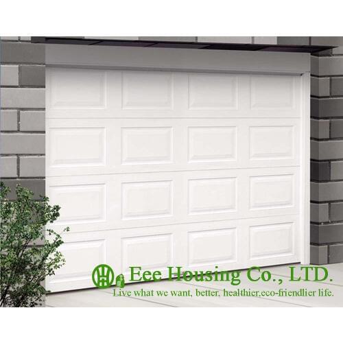 White Color Remote control Galvanized steel garage door with Sandwich panel panel, Garage Door Factory in China