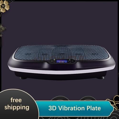 Free shipping fitness machine crazy fit massage, lose weight 3d vibration plate, home exercise dual motor vibration platform