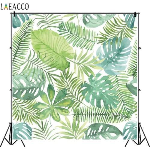 Laeacco Tropical Palms Tree Leaves Scenic Portrait Customize Photographic Backgrounds For Photography Backdrops For Photo Studio