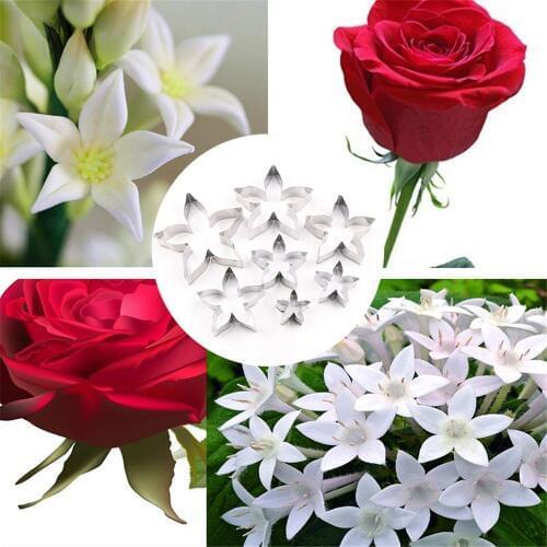 Cake Mold Rose Calyx Star Flowers Cutting Die British Sugar Flowers Petal Model Cutter Clay Tools Polymorph Keramiek Cutters