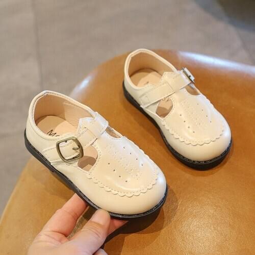 Girls Pu Leather Shoes 2021 Kids Boy Party Soft Shoes New Spring Autumn Casual Flat Shoes Childrens Fashion Princess Shoes E437