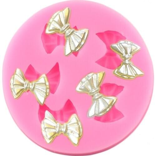 Tiny Bows Silicone Molds Wedding Cupcake Topper Fondant Cake Decorating Tools Candy Clay Chocolate Mold Jewelry Resin Moulds