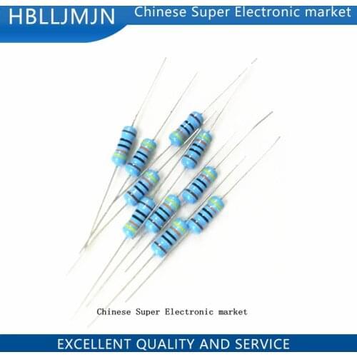 20pcs 1W Metal film resistor 1% 1R ~ 1M 2R 10R 22R 47R 100R 330R 1K 4.7K 10K 22K 47K 100K 330K 470K 1 2 10 22 47 100 330 ohm