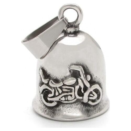 Men Stainless Polishing Small and Exquisite Jingle Bell Cool Motorcycle Biker Newest Pendant Necklace