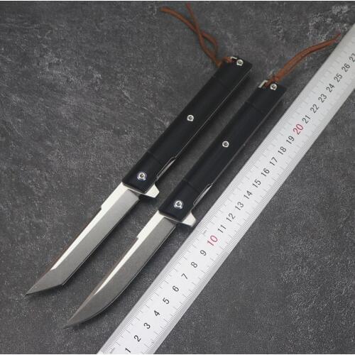 Thunder Mens Folding Knife Fins DC53 Blade G10 Handle Camping Pocket Knife Hunting Survival EDC Tool