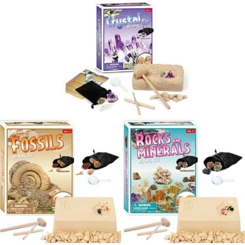 5pcs Crystal Clust Dig Kit Discover Stem Toys for 7 Year Old Gift for 7 Year Old