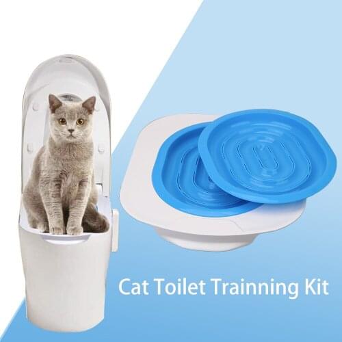 Cat Litter Mat Toilet Trainer for Training Pet Clean Plastic Cat Toilet Training Kit Pet Supplies Pet Cat Puppy Toilet Seat Pad