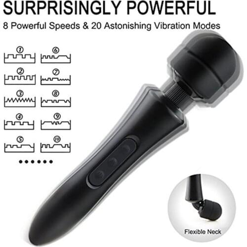 Huge 20 Speeds Magic Wand Massager,Big Magic Wand Massage Stick AV Vibrators Sexy Clit Vibrator Sex Toys for Women Masturbation